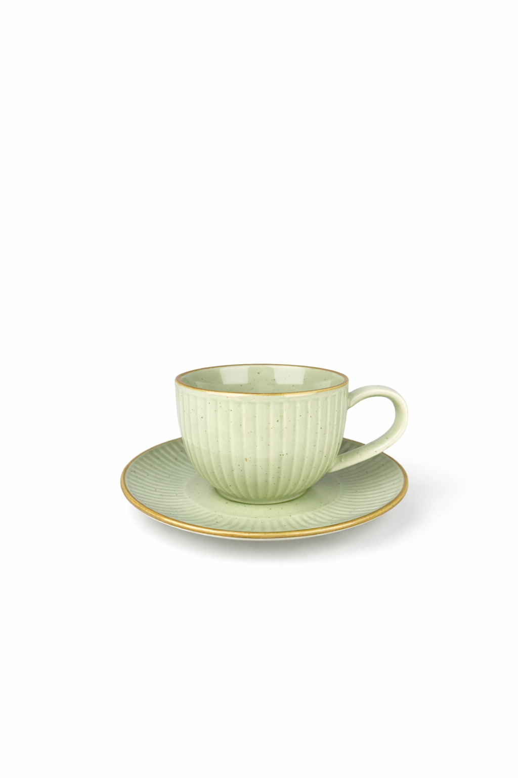 Pastel Green - طقم 6 فنجان شاي بالطبق