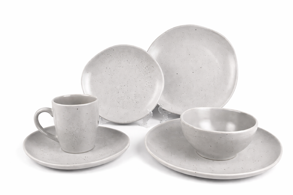 Gray - طقم عشاء  سيراميك - 16 قطعة