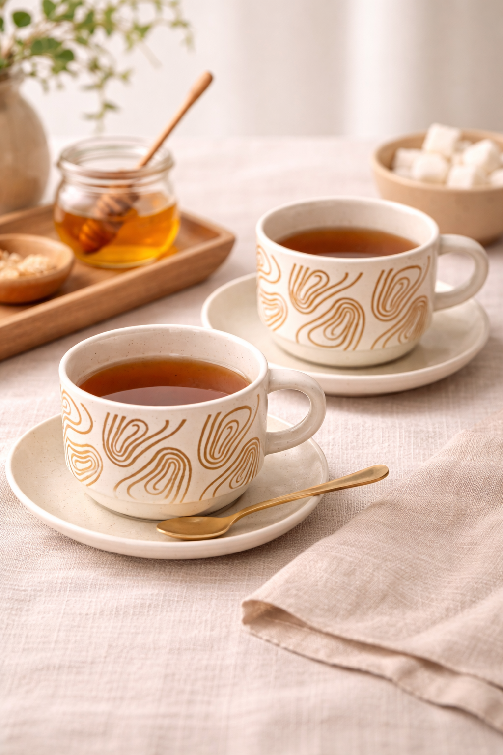 طقم 6 فنجان شاي بالطبق - اشكال